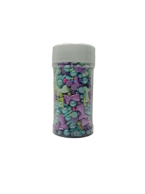 1250575-5 80g Mix Sprinkles  Mermaid Tail Purple And Blue