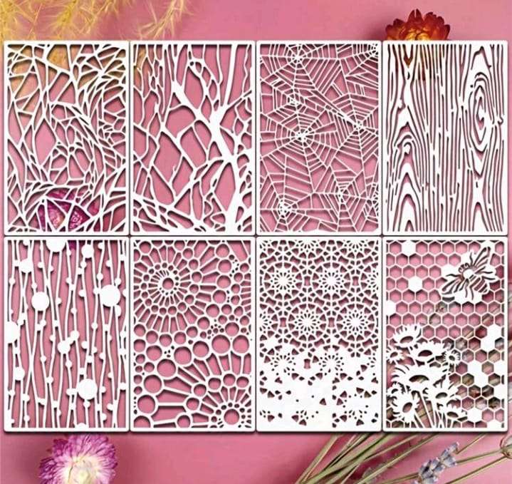 Cake Decorating Stencil Wood Grain Honey