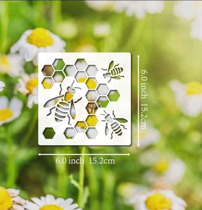 8pc Cake Decorating Stencil Honey bee