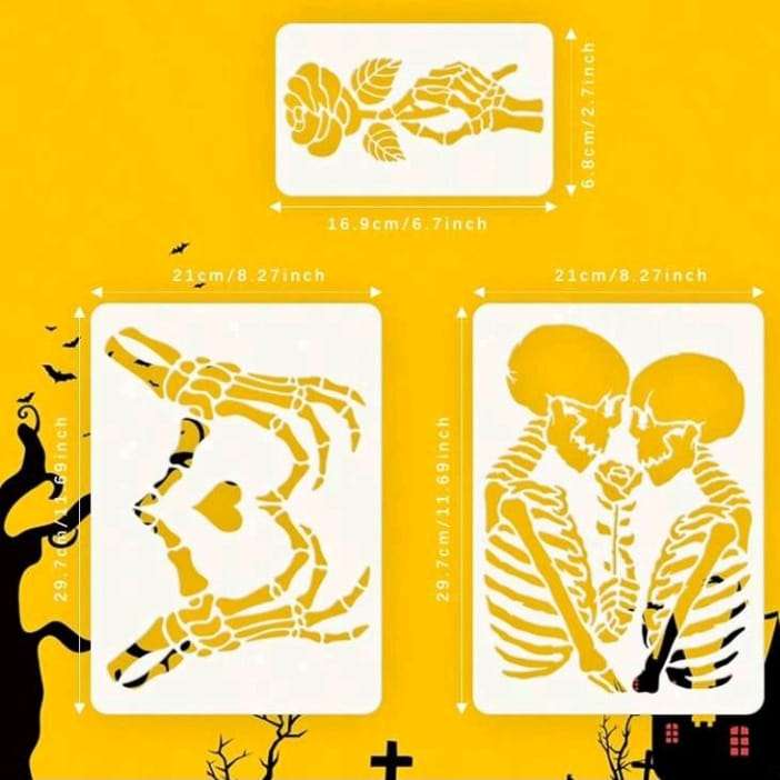 3pc Cake Stencil Decorating Love