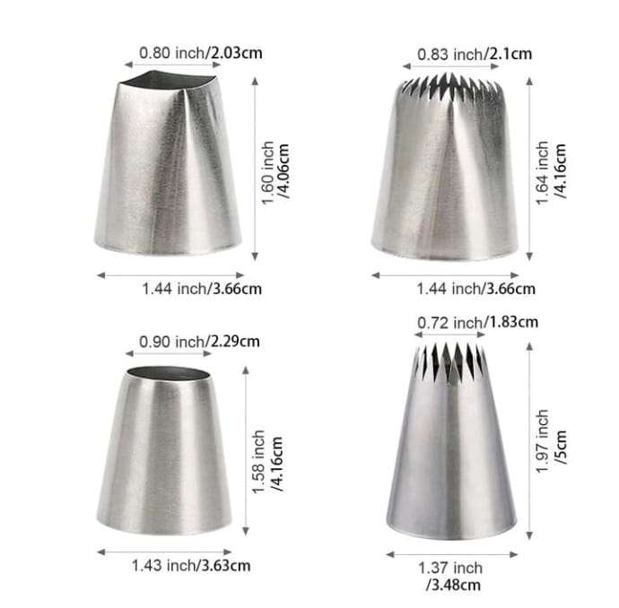4pc Decorating Nozzles F06 R22L F02 FT