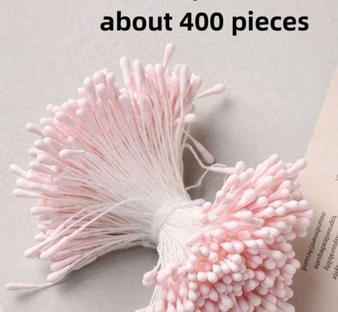 2mm Flower Stamens Light Pink