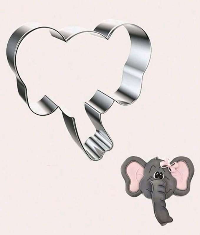 Metal Cookie Cutter Elephant Head