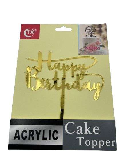 Nr191 Acrylic Cake Topper Happy Birthday