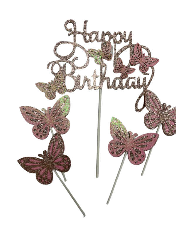 Cardboard Cake Topper Happy Birthday
