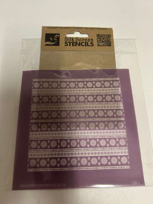 Silk Screen Stencil Flower and Diamond