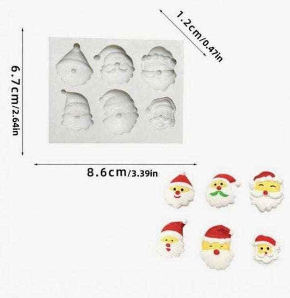Silicone Mould Christmas Santa Face