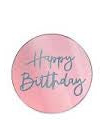6pc Cupcake Topper Acrylic Disc Pink