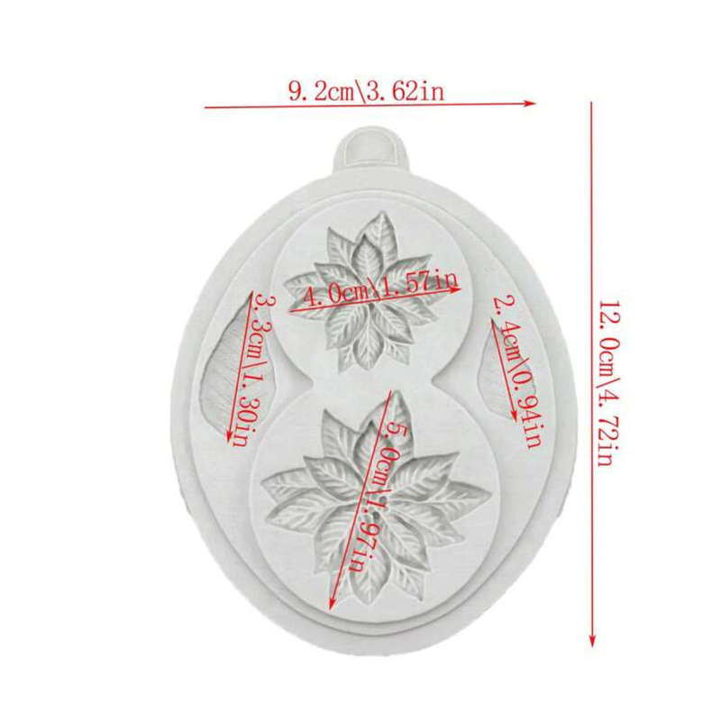 Silicone Mould Christmas Poinsettia Flower