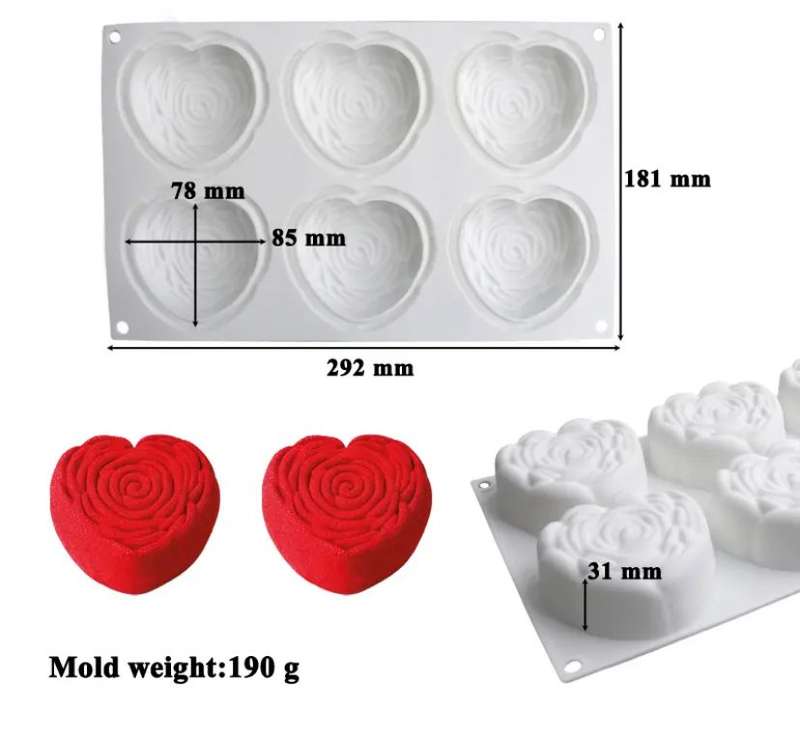 Silicone Mould Soap Pattern Heart