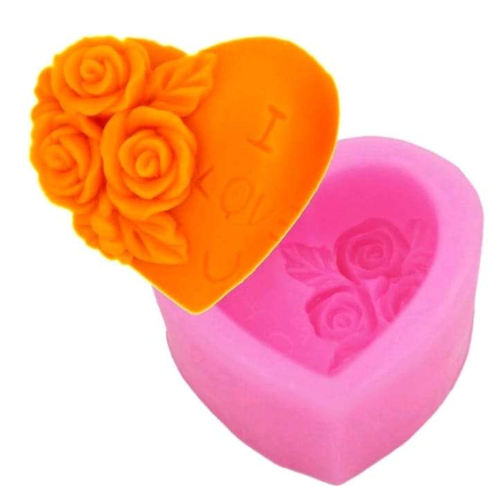 Silicone Mould Soap Heart Love