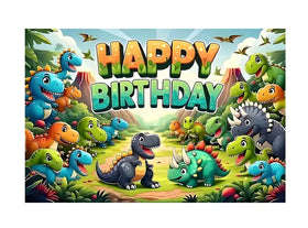 Cloth Party Backdrop 1mx1.5m Dinosaur