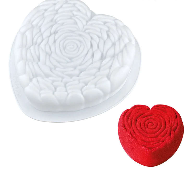 Silicone Mould Mousse Pudding Flower Heart