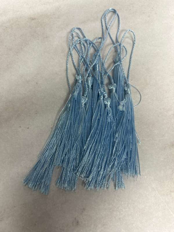 Bookmark Tassel 10pc Light Blue 12cm