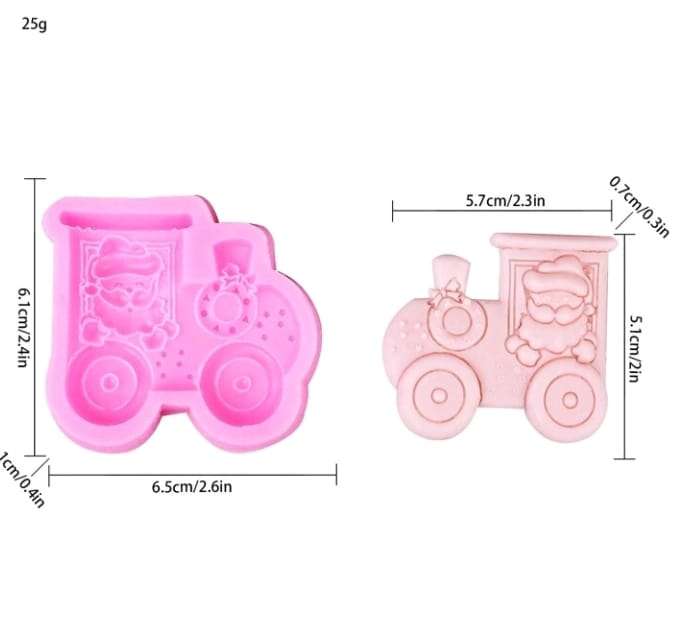 Silicone Mould Christmas Train Santa