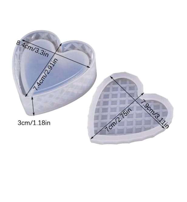 Silicone Mould Heart Trinket Box