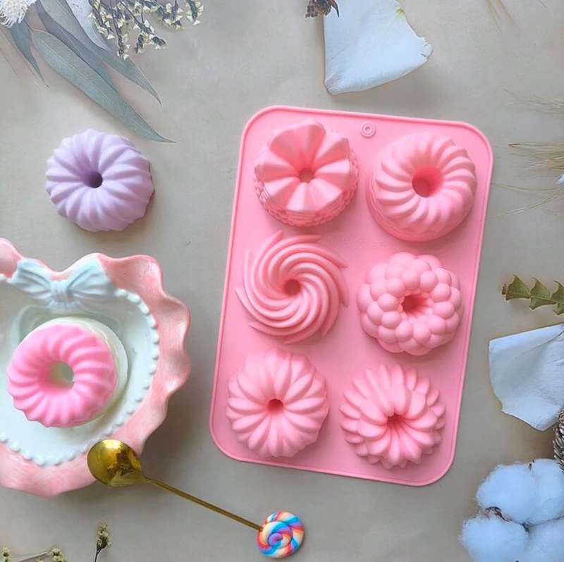 Silicone Mould Flower Swirl Muffin Mousse