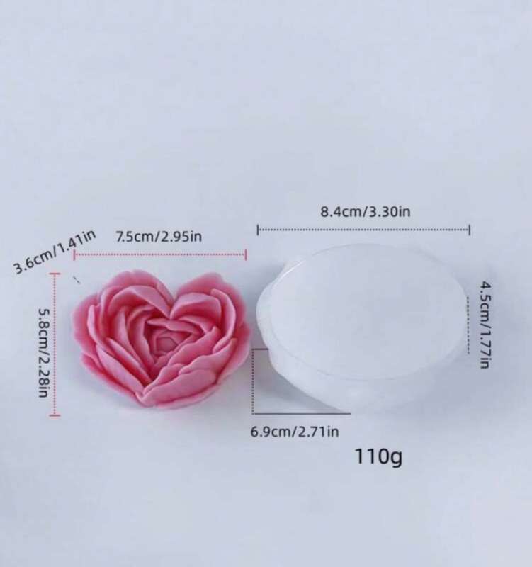 Medium Silicone Mould Candle Rose