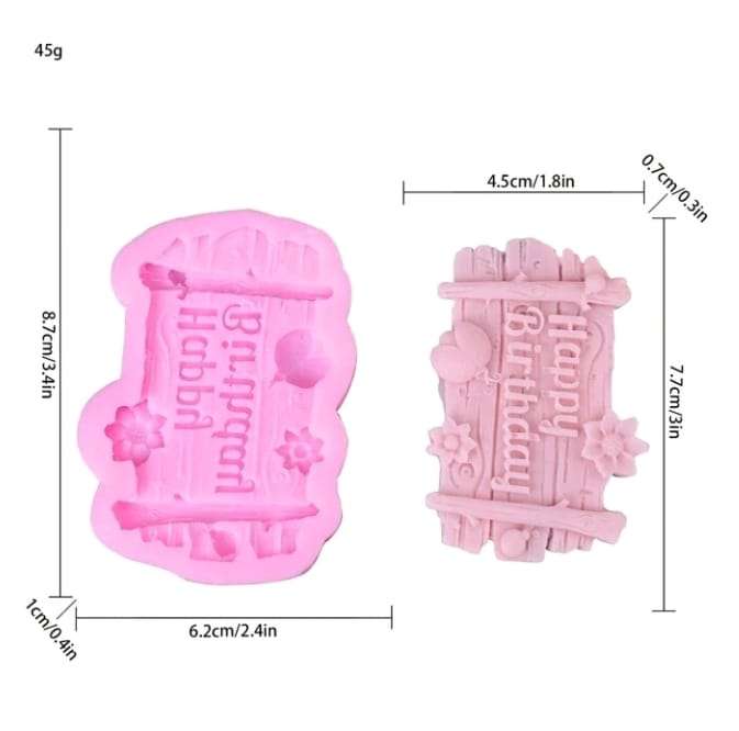 Silicone Mould Happy Birthday
