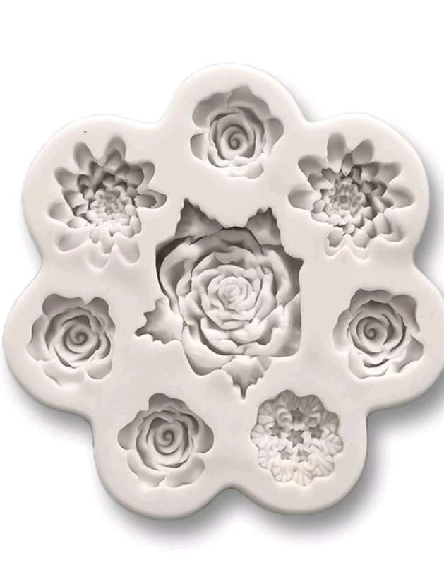 Silicone Mould Rose Various Flower