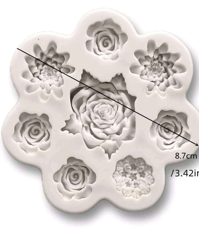 Silicone Mould Rose Various Flower