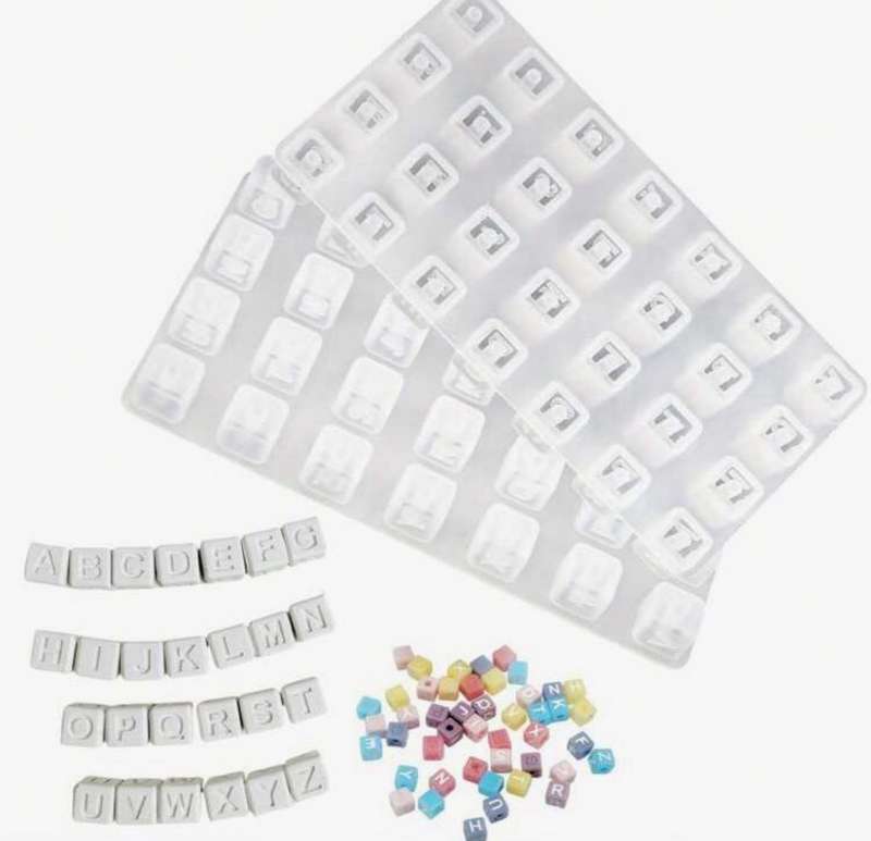 Silicone Mould Alphabet Resin Casting Beads