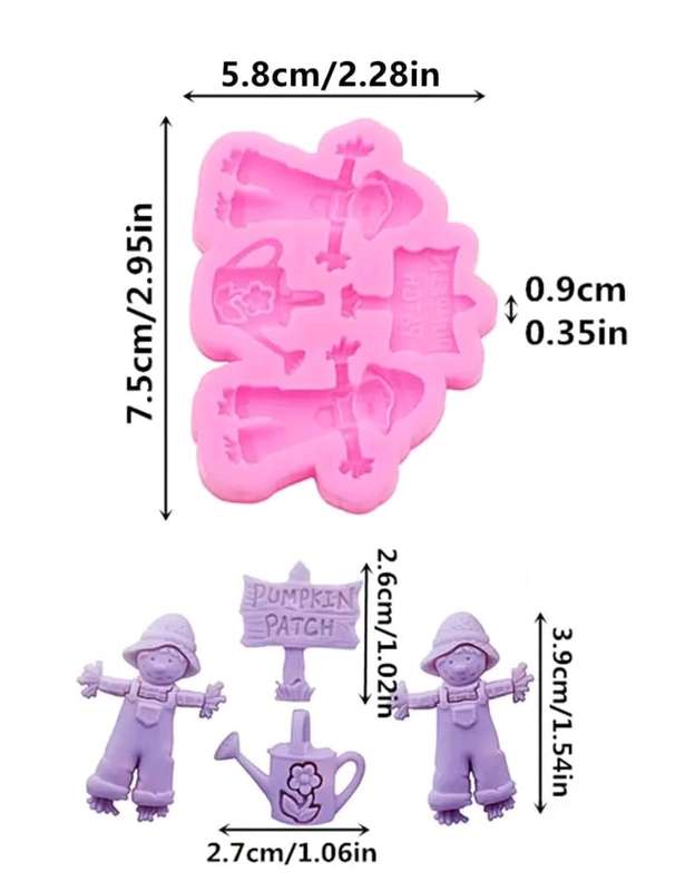Silicone Mould Pumpkin Patch Scarecrow