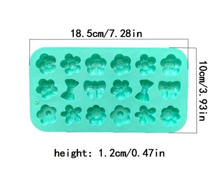 Silicone Mould Chocolate Flowers and Bow