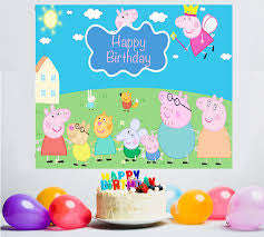 Cloth Party Backdrop 1mx1.5m Peppa Pig