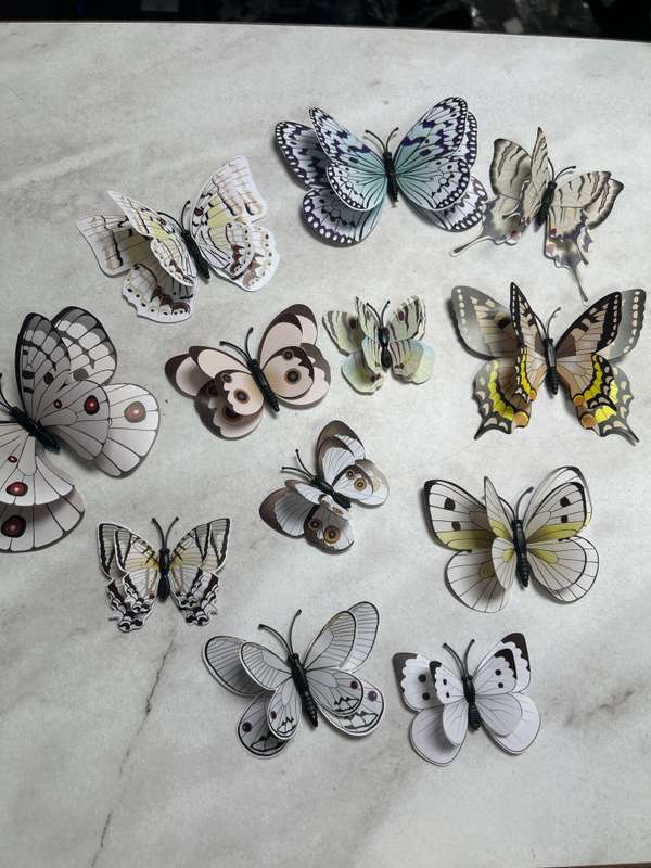 Plastic Butterfly Cake Topper