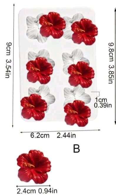 Silicone Mould Flower Mini Rose Camellia
