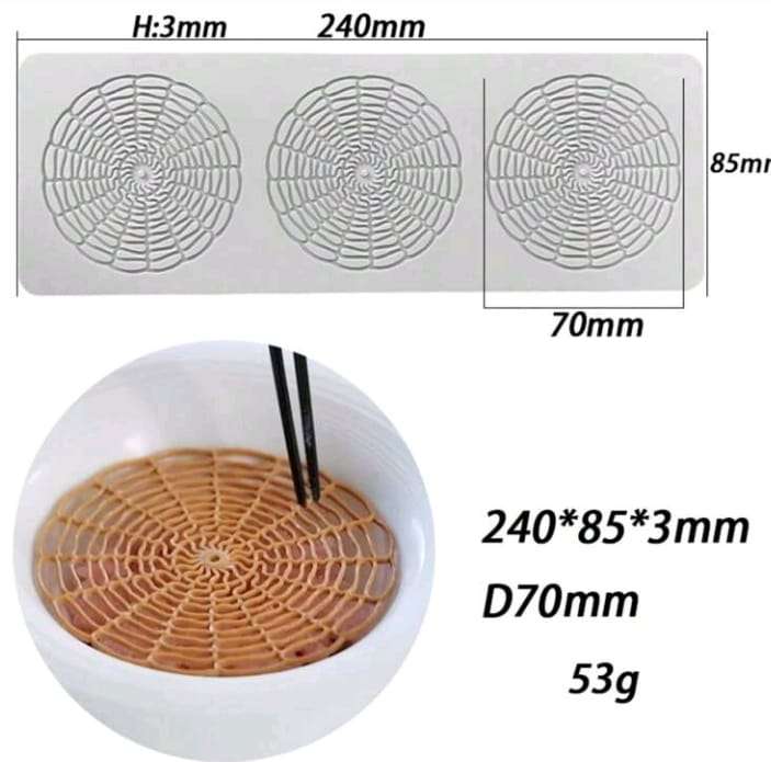 Silicone Mould Chocolate Lace Round Net