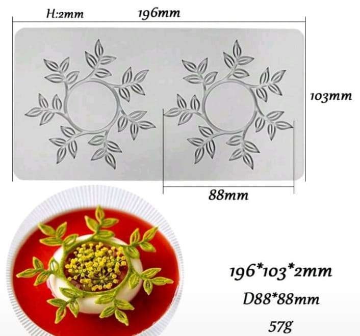 Silicone Mould Chocolate Lace Leaf Ring
