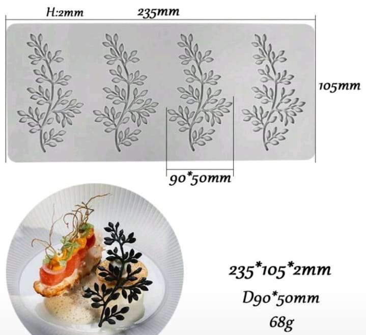 Silicone Mould Chocolate Lace Branches and Leaves