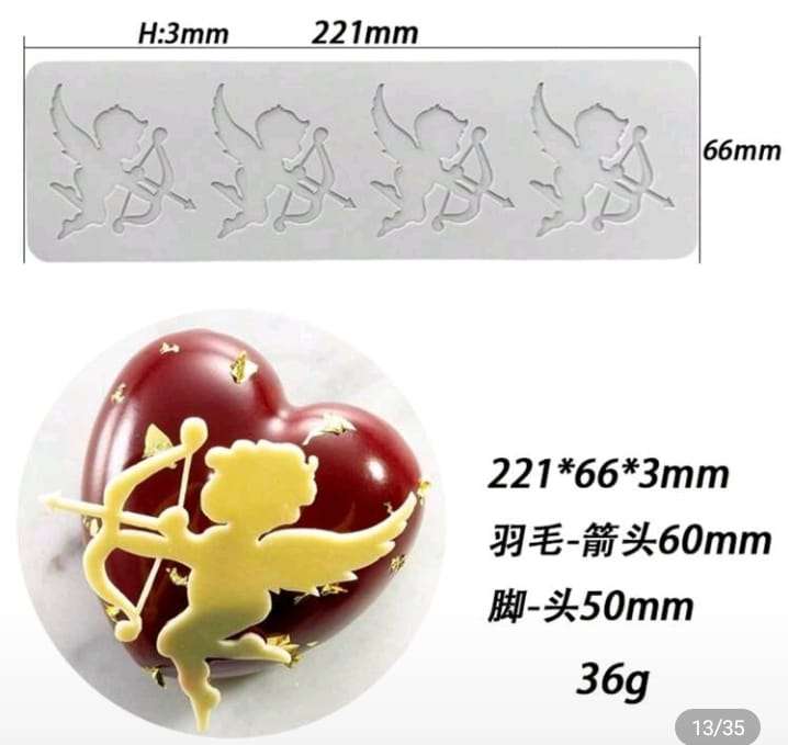 Silicone Mould Chocolate Lace Cupid