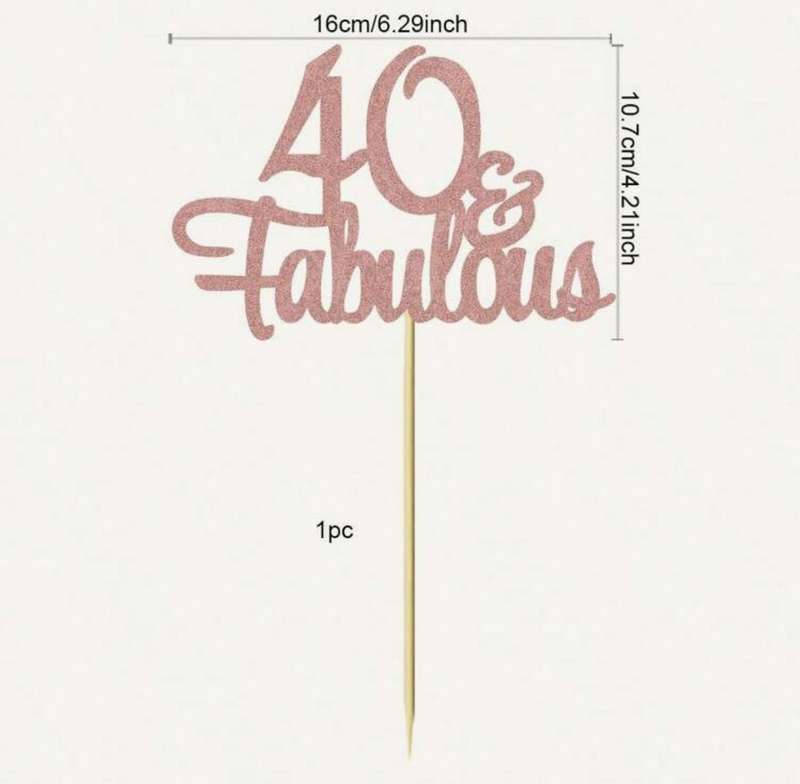 Cardboard Cake Topper 40 Fabulous