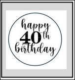 ST017 40th Cupcake Stamp