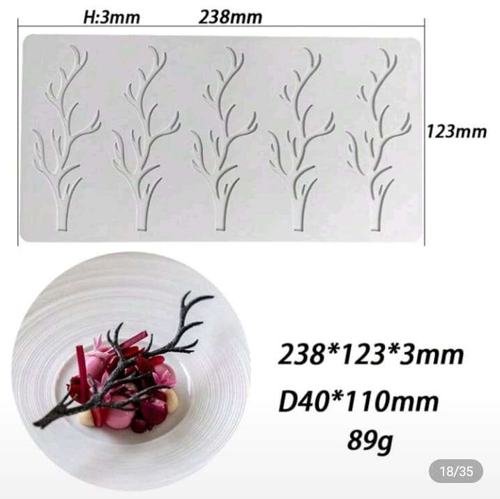 Silicone Mould Chocolate Lace Branches