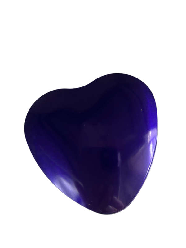 7cm Metal Heart Tin Purple