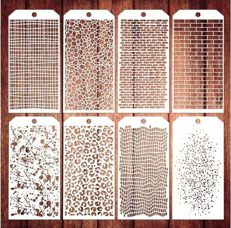 8pc Cake Decorating Stencil