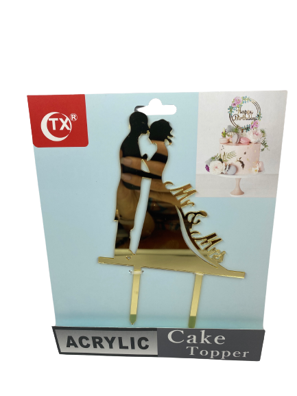 Nr81 Acrylic Topper Bride and Groom