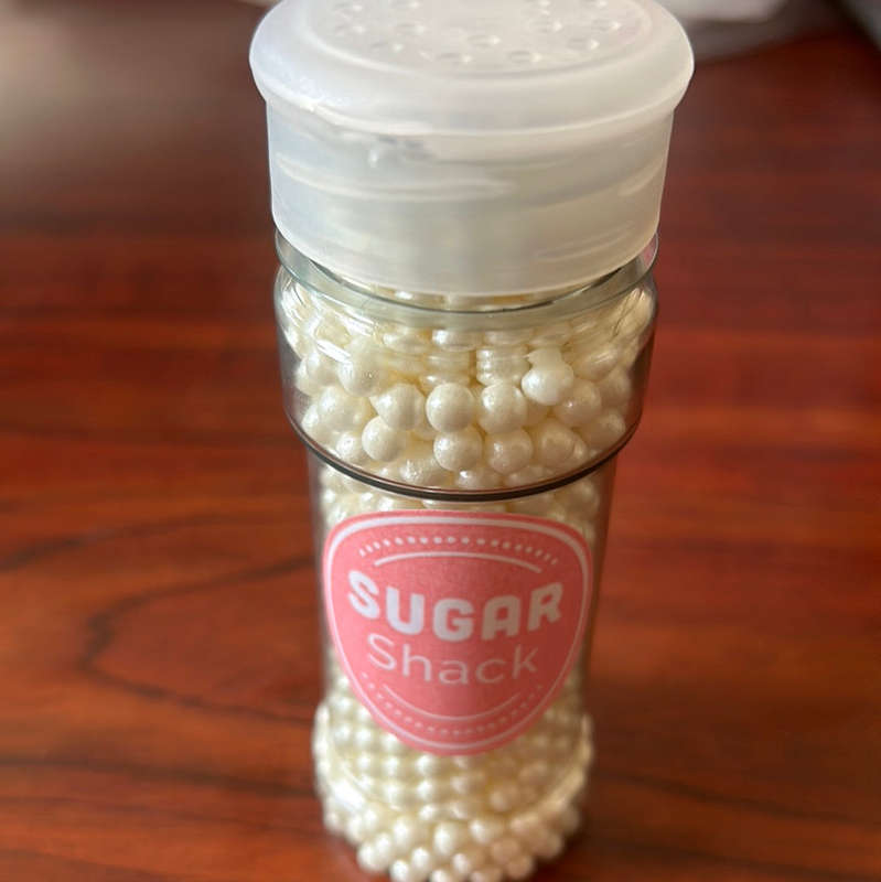 Sugar Shack Sugar Metalic Pearl White 100g