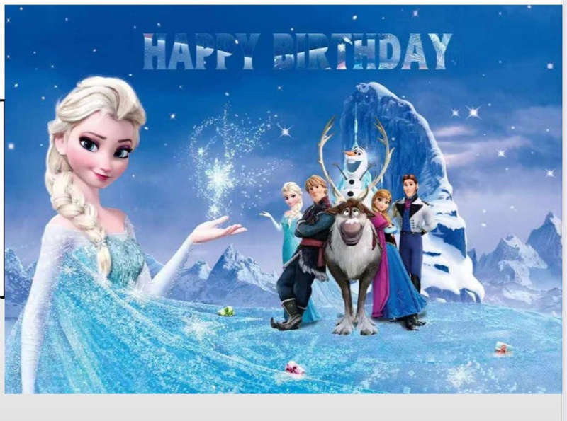 Frozen Birthday Cloth Party Backdrop 70x100cm