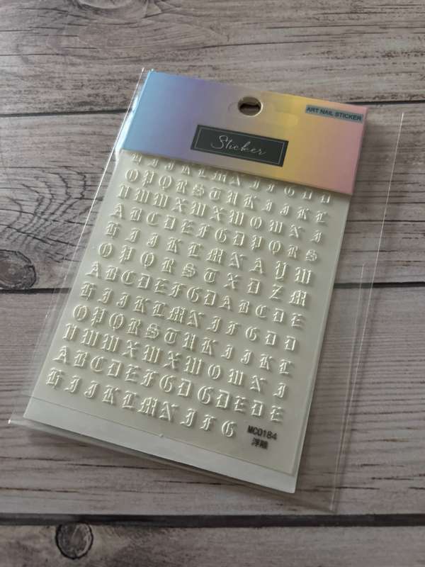 Nail Art Sticker Alphabet MC0184