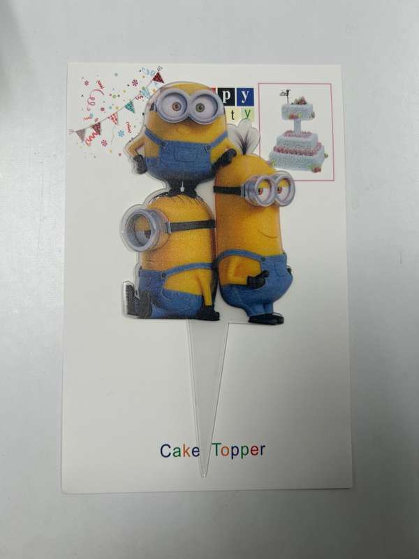 Nr115 Acrylic Cake Topper Minion