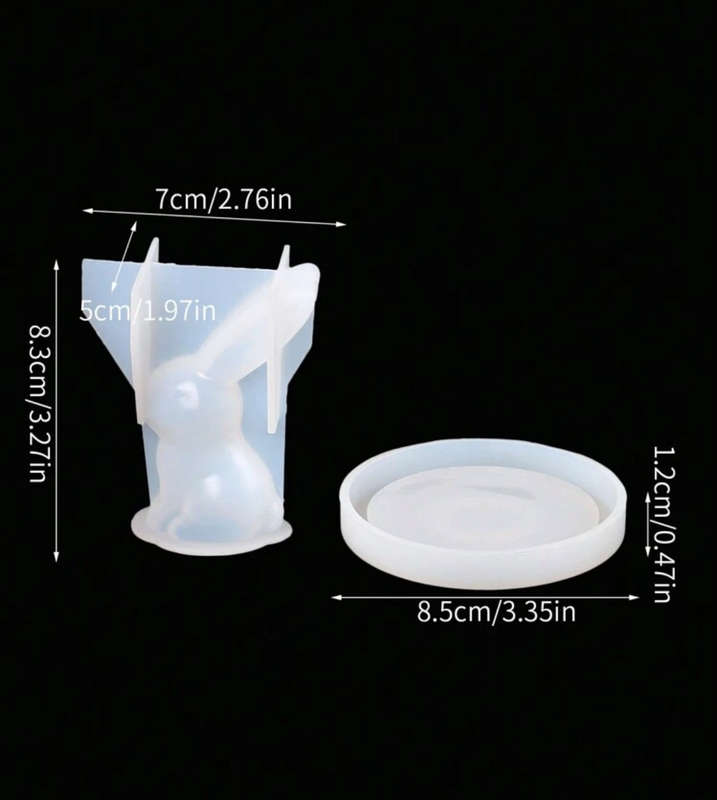 Silicone Mould Resin Rabbit Bunny Tray