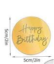 6pc Cupcake Topper Acrylic Disc Gold