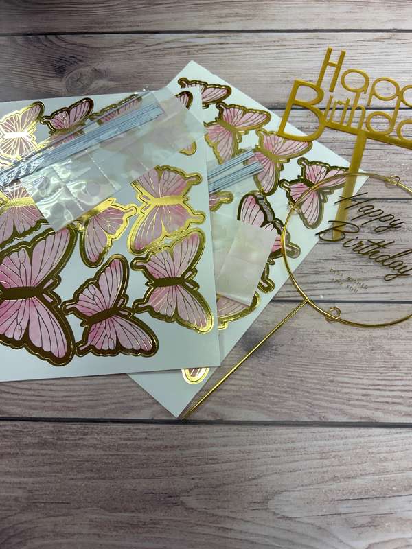 Cardboard Butterflies Cake Topper Bundle