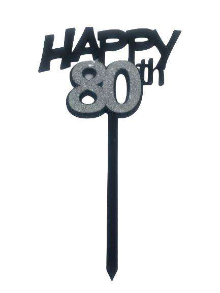 80th Silver Katty House Wooden Topper