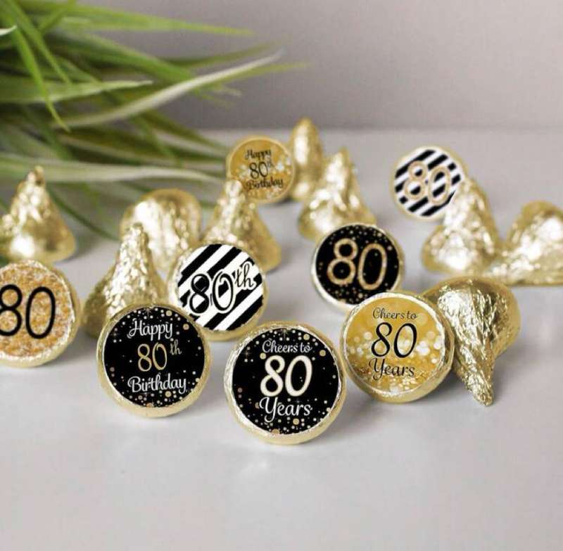 Birthday Sticker Sheet 80th